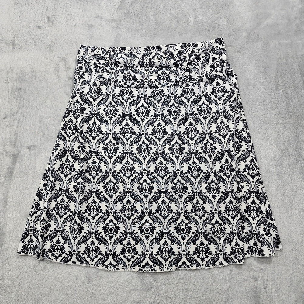Tranquility By Colorado Clothing Skirt Womens L Black Floral A-Line Short Casual